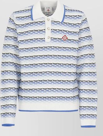 Casablanca cotton short-sleeve polo shirt