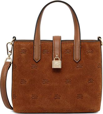 Karl Lagerfeld Borsa tote con monogramma - Marrone