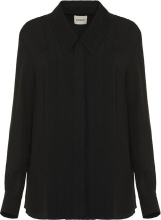 Khaite Black Relaxed Solid Shirt