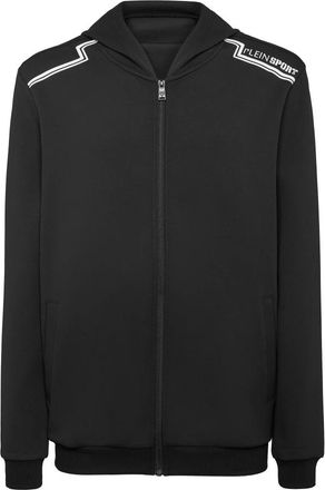 Plein Sport Hoodie Sweatjacket - Heren - Sportshirts - Zwart - 3XL - Polyester - Fitness