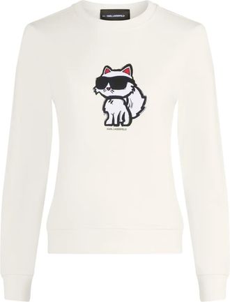 Karl Lagerfeld Felpa con stampa Choupette - Bianco