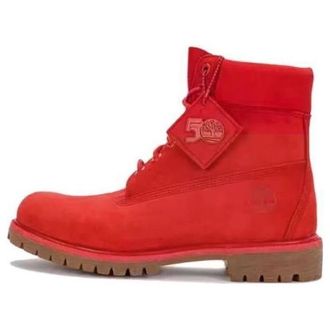 Timberland 50th Anniversary Edition Premium 6 Inch Waterproof Boot Medium Red Nubuck A5VEW