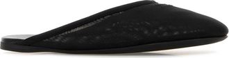 Miu Miu Womens Mesh Slipper Black Fabric