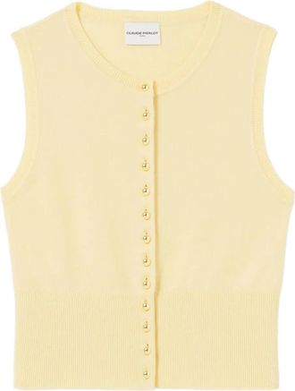 Claudie Pierlot Top con bottoni - Giallo