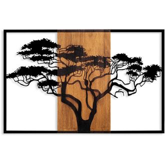 Asir Group LLC Accesorio Decorativo De Pared De Madera Accessory Nuez Negro