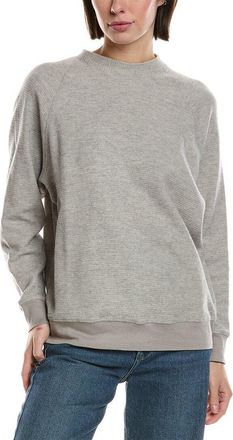 James Perse Brushed Thermal Mock Neck Cashmere-Blend Top