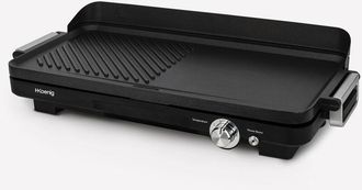 H.Koenig Grx330 - Plancha De Doble Zona - 50x25cm - 1800w - Revestimiento Antiadherente - Funci&oacute;n Turbo Zona De Parrilla - Termostato Ajustable - Hkoenig