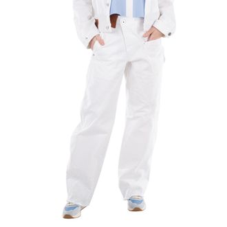 J.W.Anderson Twisted Workwear Crystal-Embellished Jeans, Waist Size 28