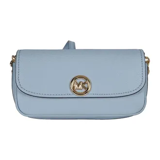 Michael Kors Shoulder Bags, female, Blue, Size: ONE SIZE Nolita Small Pebbled Leather Crossbody Bag