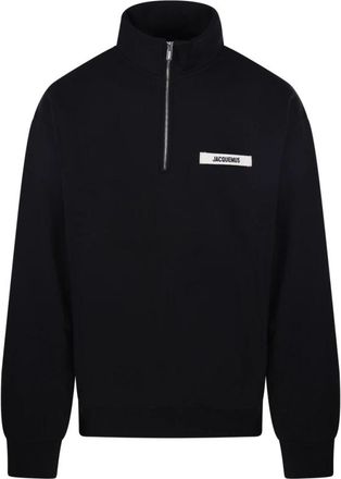 Jacquemus 990 Le Camionneur Gros Grain Sweatshirt - Heren - Vesten met rits - Zwart - L - Hoodies & sweatvesten