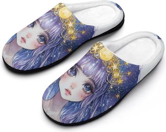 Generic Zodiac Pin Up Girl Painting Mens Slippers Comfortable And Non-slip Cotton Slipper Shoe for House