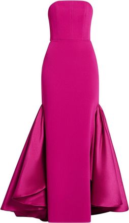 Solace London Jodi draped strapless gown - women - Polyester - 4 - Pink