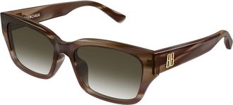 Balenciaga BB0480SK Asian Fit 003 Mens Sunglasses Brown Size 56