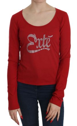 Exte Crystal Embellished Long Sleeve Womens Blouse