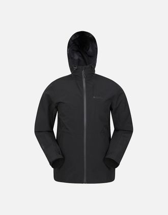 Mountain Warehouse Mens Mountain Warehouse Mens Covert Waterproof Jacket - Black - Size: 38/Regular