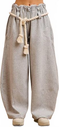 Bibi First Class Barrel Sweatpants In Heather Grey