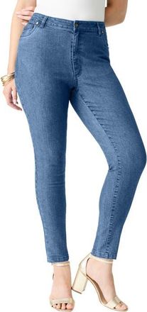 Roaman's Plus Size 24/7 Stretch Slim Jean in Medium Wash at Nordstrom, Size 30