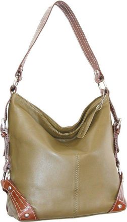 Nino Bossi Moda Milano Hobo Genuine Leather Bucket Bag