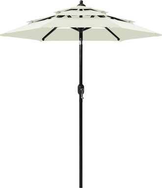 vidaXL Vidaxl - Sombrilla De Jard&iacute;n De 3 Niveles Con Palo De Aluminio Arena 2 M