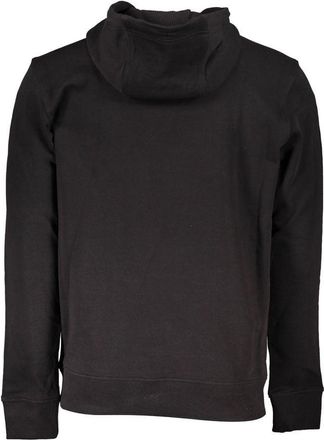Tommy Hilfiger Logo-Embroidered Cotton Hoodie - Black