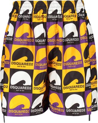 Dsquared2 Printed Techno Fabric Bermuda-shorts