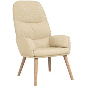 vidaXL Sill&oacute;n De Relax De Tela Crema Vidaxl