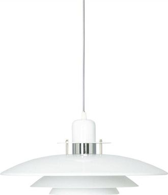 Belid Primus - Lámpara colgante de techo con 1 luz, cromo, blanco, E27 - Belid