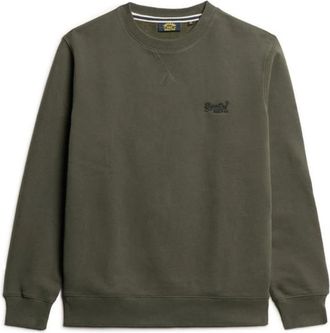 Superdry Essential Crew Sweatshirt - Heren - Sweatshirts - Groen - L - Katoen - Hoodies & sweatvesten