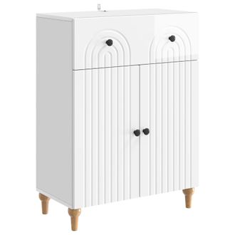 vidaXL Aparador Brillante 66 X 34,5 X 90 Cm Madera De Ingenier&iacute;a Vidaxl