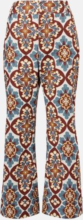 La DoubleJ Pantaloni flared Hendrix in cotone a vita alta