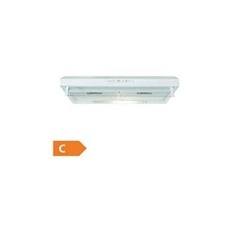 Bomann Du 623.3 Cappa aspirante 60 cm, ricircolo o aria canalizzata, 3 livelli di potenza, filtri in alluminio lavabili e rimovibili, Bianco - Bomann