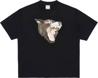 Marcelo Burlon Wolf short-sleeve T-shirt - men - Cotton/Polyester - L - Black