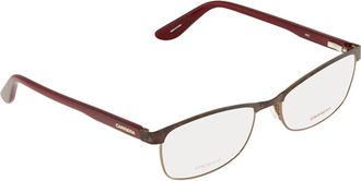 Carrera Womens Ca6644 Rectangular Eyeglasses In Brown Red