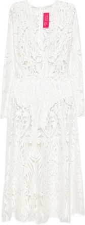 Miau by Clara Rotescu long-sleeve mini dress - women - Silk/Polyamide/Elastane - 36 - White