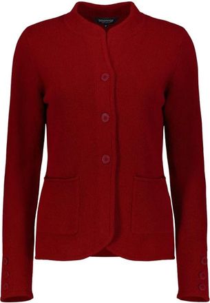 Bloomings Slk 10-9032 Blazer - Dames - Vesten - Rood - S - Wol - Truien & Vesten