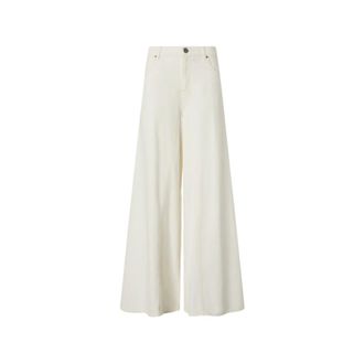 Pinko Wide Trousers, female, White, Size: XS Wide Leg Trousers