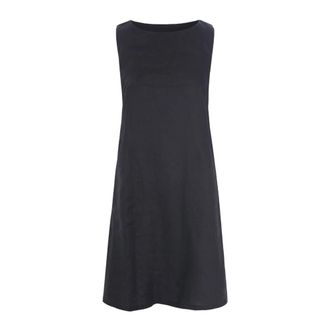 Bitte Kai Rand Luchtige Linnen Mouwloze Jurk - Dames - Korte kleedjes - Zwart - XL - Linnen - Kleedjes