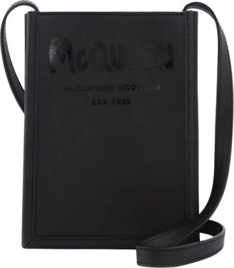 Alexander McQueen Liberty Mini Crossbody in zwart polyester - Dames - Schoudertassen - Zwart - ONE Size - Polyester - Tassen