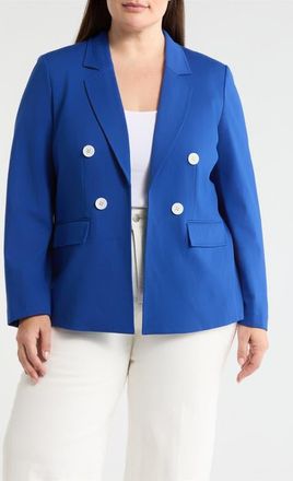 Jones New York Faux Double Breasted Jacket in Sapphire at Nordstrom, Size 1X