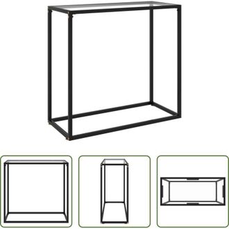 vidaXL vidaXL Tavolo in acciaio - Tavolo Consolle Trasparente 80x35x75 cm in Vetro Temperato