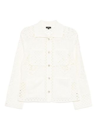 Rails long-sleeved cardigan - women - Acrylic/Cotton - L - Neutrals