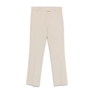 Max Mara Cropped Broeken - Dames - Vrijetijds broeken - Beige - XS - Broeken