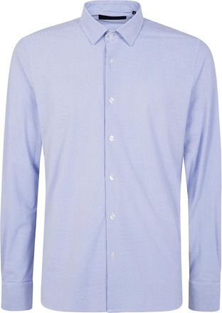 Roberto Ricci Design Camicia Oxford gessata jacquard - Blu