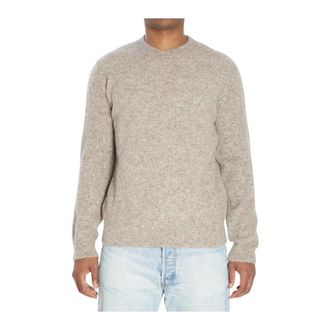 Barena Truien & Vesten, Heren, Beige, L, Melange Knit Crewneck Sweater
