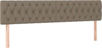 vidaXL Cabecero Con Led De Tela Gris Taupe 200x7x78/88 Cm Vidaxl