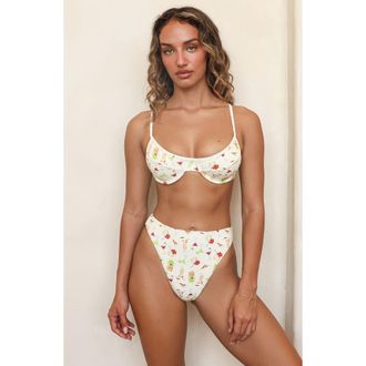 Dippin' Daisy's Swimwear Besties High Waisted Bikini Bottom in Pina Colada at Nordstrom, Size X-Small