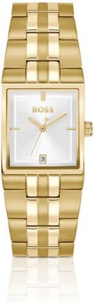 BOSS Strivo gold-tone watch with stripe detail