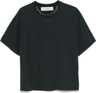 Golden Goose T-shirt verfraaid met kristallen - Zwart