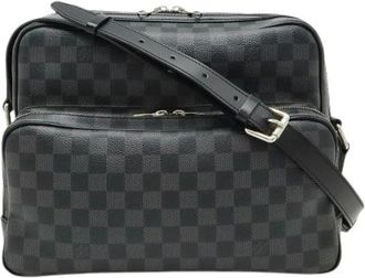 Louis Vuitton Pre-owned Cross Body Bags, male, Black, Size: ONE SIZE Pre-owned Icare Damier Graphite Shoulder Bag