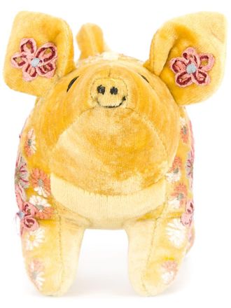 Anke Drechsel embroidered pig - unisex - Silk Velvet - One Size - Yellow